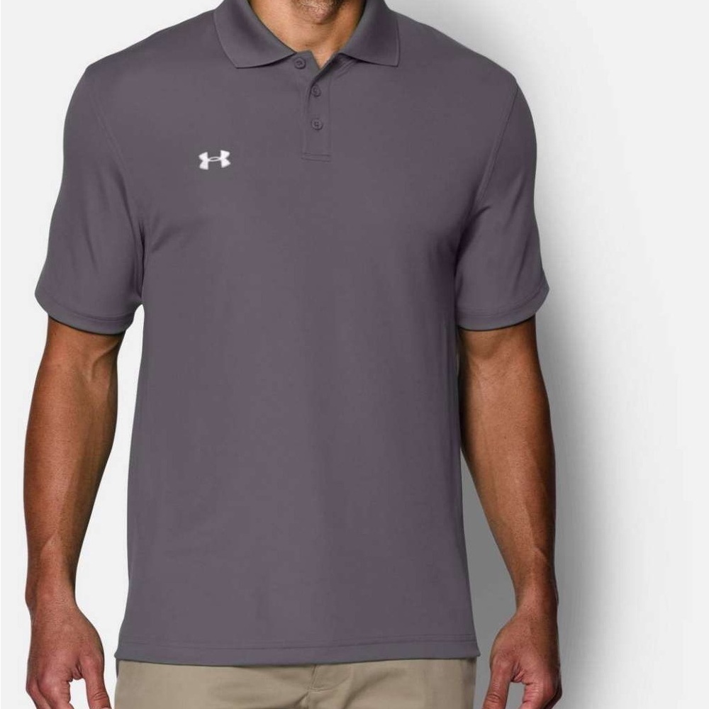 Under armour loose coupe heat gear men’s polo with logo on sleeve
